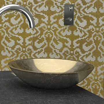 CIRCUS 50 - Countertop round washbasin by Glass Design - view 3